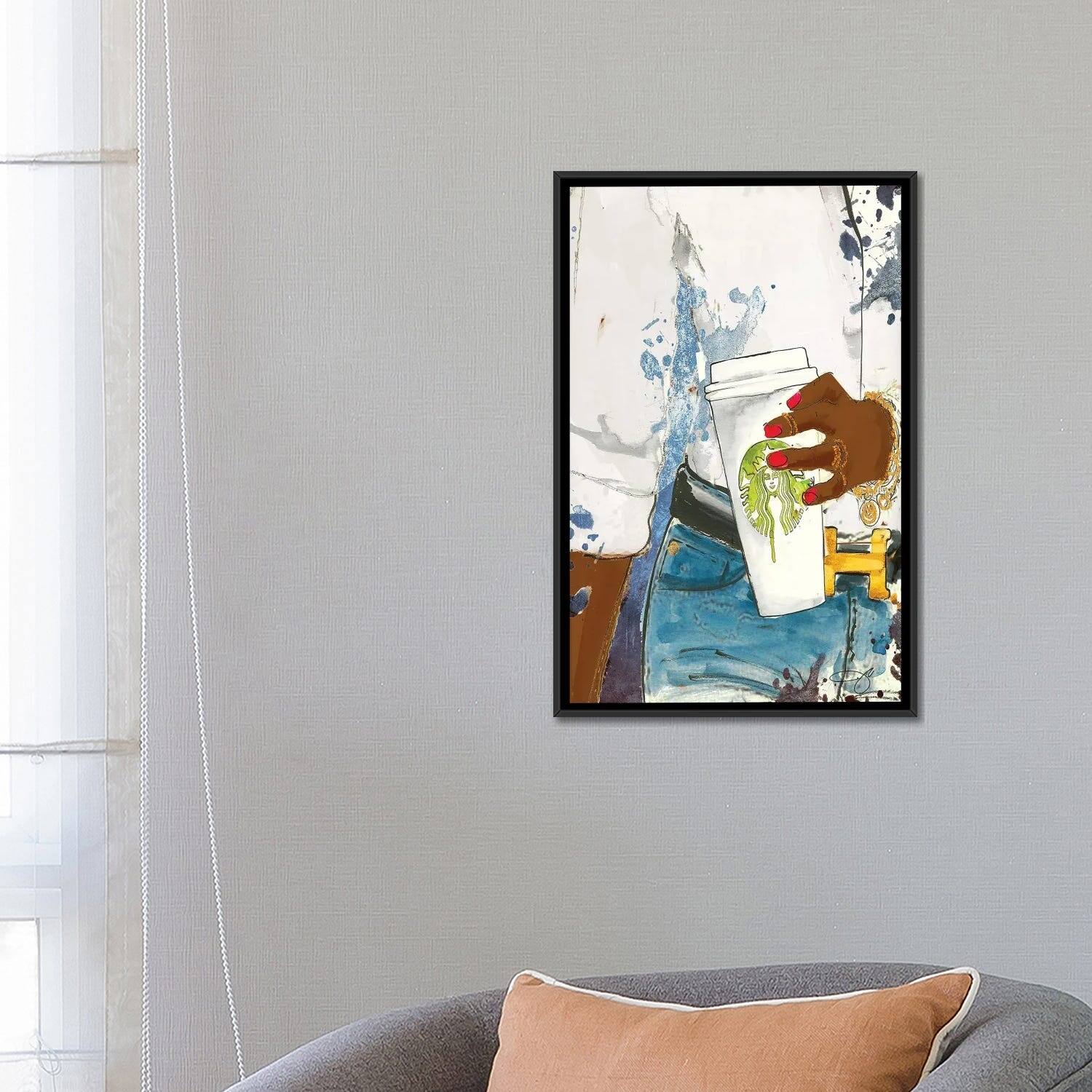 iCanvas "Faith In Starbucks" by Studio One Framed Canvas Print Bed